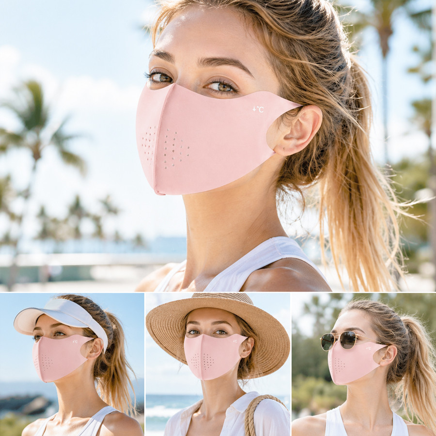 Cooling Summer Sun Mask Outdoo - Sports Mask Breathable ulasan dan harga