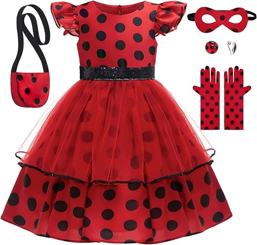 Girls Cosplay Costume Polka Do - Kids Face Mask ulasan dan harga