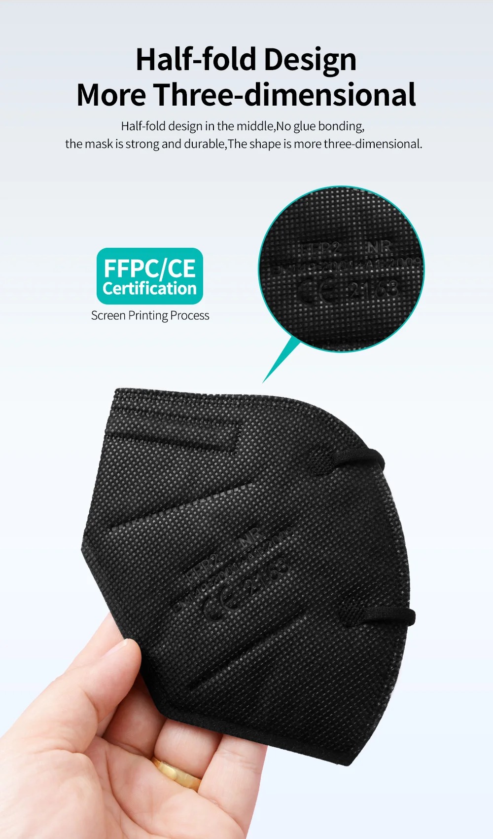 5Layer FFP2 Masks CE Approve K - Black Face Mask Pack ulasan dan harga
