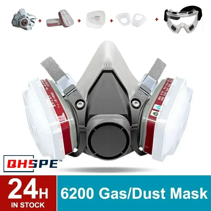 Original 6200 Respirator Reusa - Dust Mask Construction ulasan dan harga