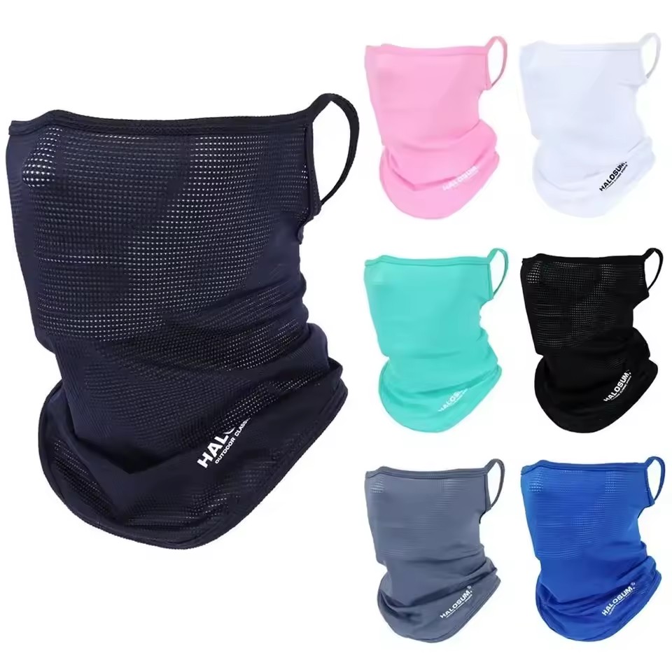 Ice Silk Full Face Mask Balacl - Sports Mask Breathable ulasan dan harga