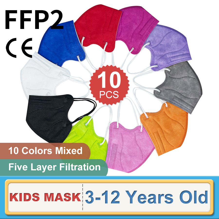 10PCS Children FFP2 Face Mask  - Kids Face Mask ulasan dan harga