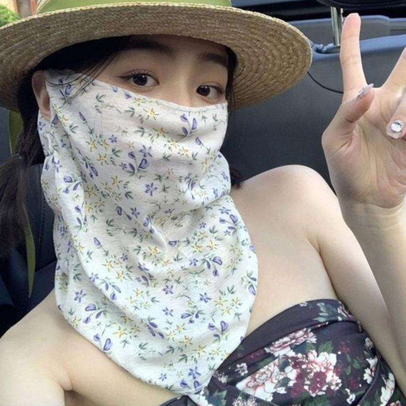 ●Flowers Summer Sunscreen Mask - Kids Face Mask ulasan dan harga