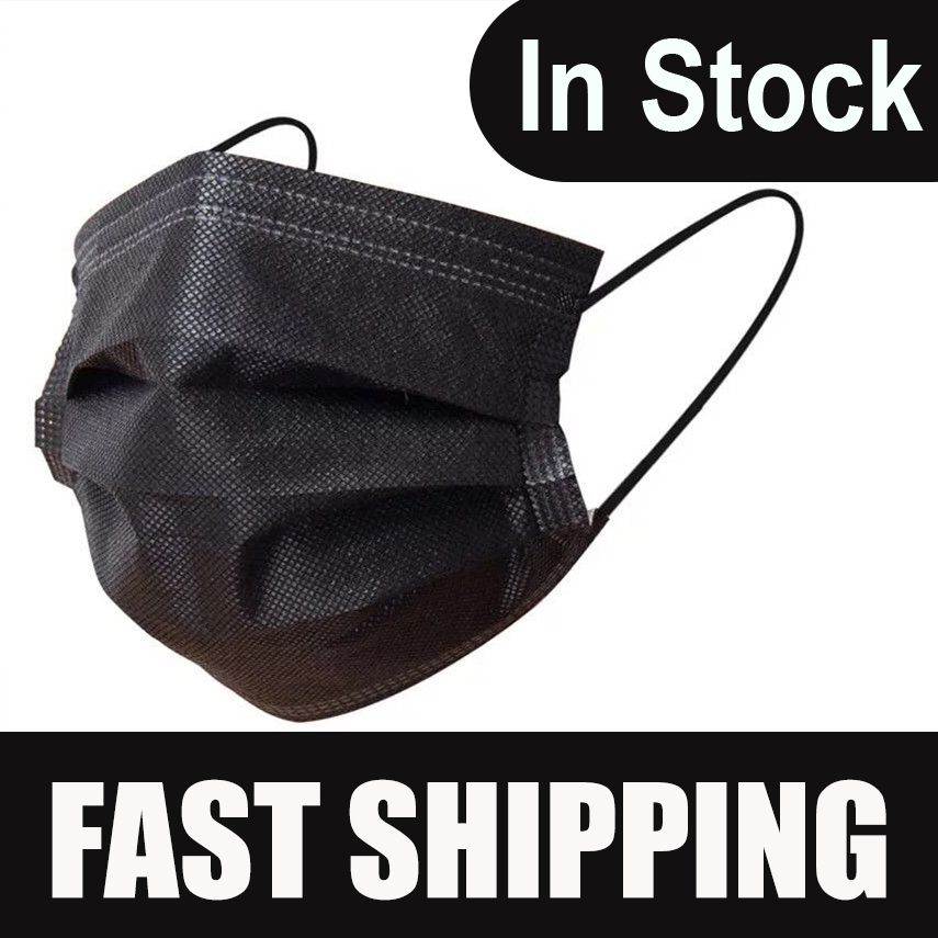 Black Face Mask Mouth Cover Pr - Disposable Surgical Mask ulasan dan harga