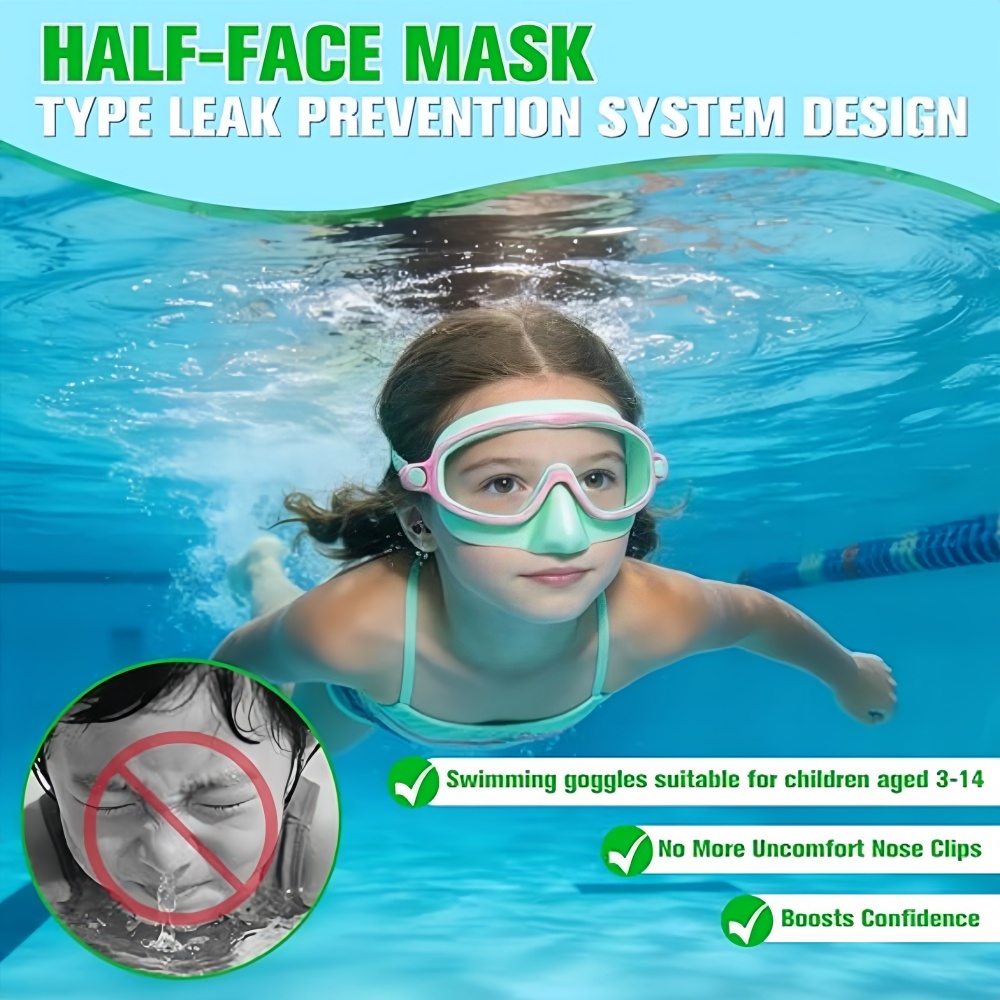 Kids Swimming Goggles with Nos - Anti Pollution Mask ulasan dan harga