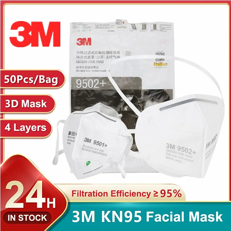 3M KN95 Face Mask 9501+/9502+  - 3M Mask 9502+ ulasan dan harga