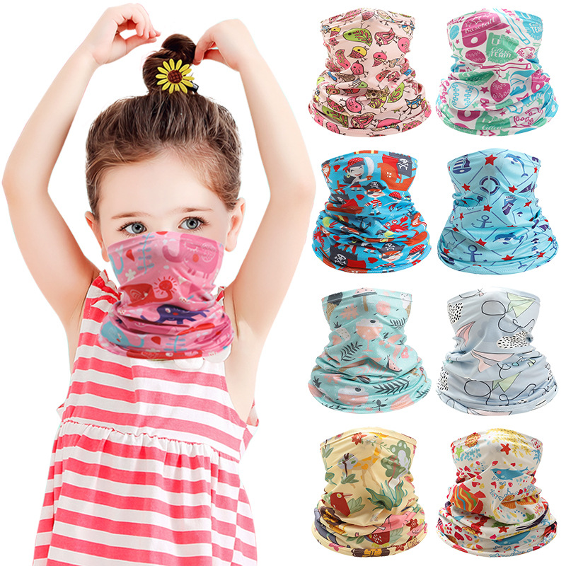 Kids Neck Cover Cute Ice Silk  - Kids Face Mask ulasan dan harga