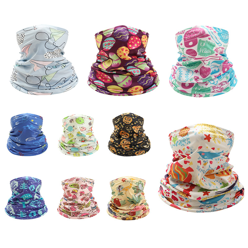 Kids Neck Cover Cute Ice Silk  - Kids Face Mask ulasan dan harga